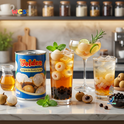 Golden Longan in Heavy Syrup 565g - Thai Premium Canned Longan