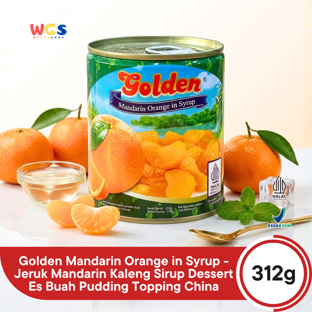 Golden Canned Mandarin Orange in Syrup 312g - Premium Canned Mandarin Oranges