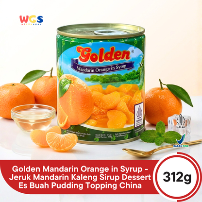 Golden Canned Mandarin Orange in Syrup 312g - Premium Canned Mandarin Oranges