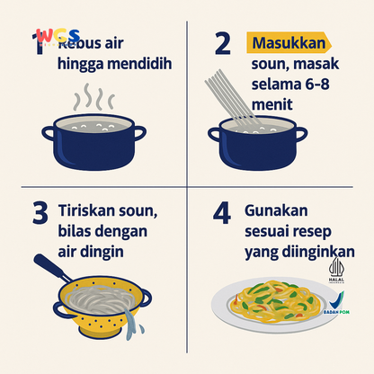 Golden Sweet Potato Vermicelli 400g Japchae | Bihun Ubi Jalar Kenyal Serbaguna