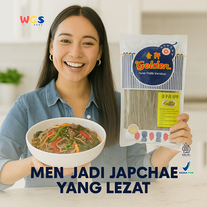 Golden Sweet Potato Vermicelli 400g Japchae | Bihun Ubi Jalar Kenyal Serbaguna