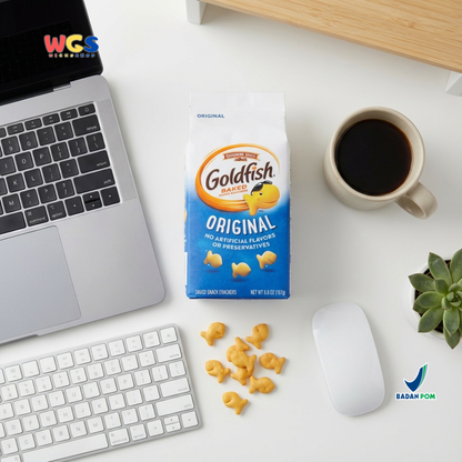 Goldfish Original Crackers 187g – Biskuit Panggang Original Tanpa Perasa dan Pengawet Buatan