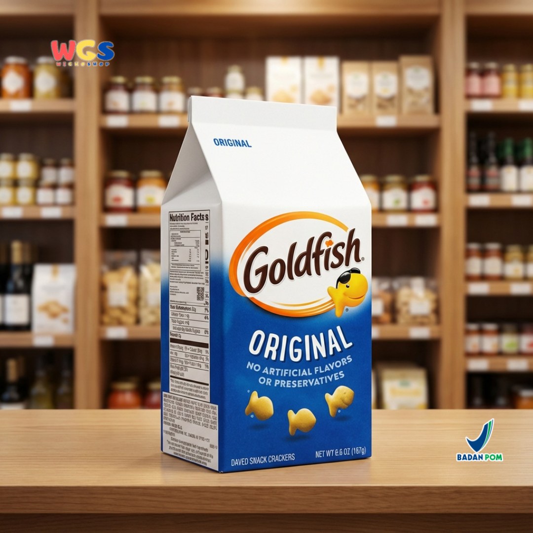 Goldfish Original Crackers 187g – Biskuit Panggang Original Tanpa Perasa dan Pengawet Buatan