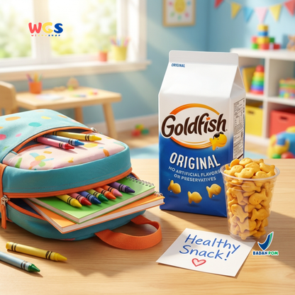 Goldfish Original Crackers 187g – Biskuit Panggang Original Tanpa Perasa dan Pengawet Buatan