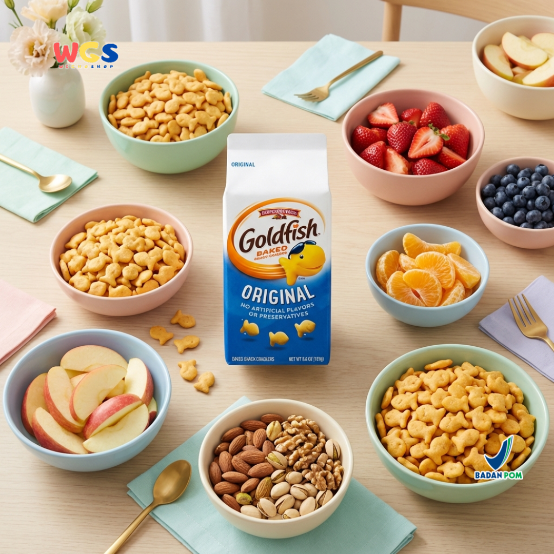 Goldfish Original Crackers 187g – Biskuit Panggang Original Tanpa Perasa dan Pengawet Buatan