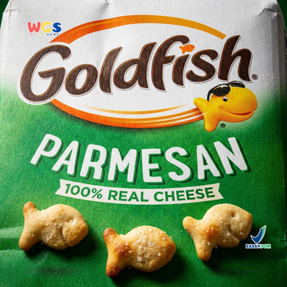 Goldfish Parmesan Cheese Crackers 187g – Biskuit Panggang Rasa Keju Parmesan Asli 100%