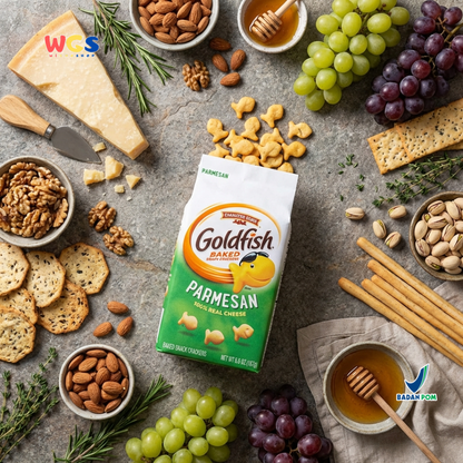 Goldfish Parmesan Cheese Crackers 187g – Biskuit Panggang Rasa Keju Parmesan Asli 100%