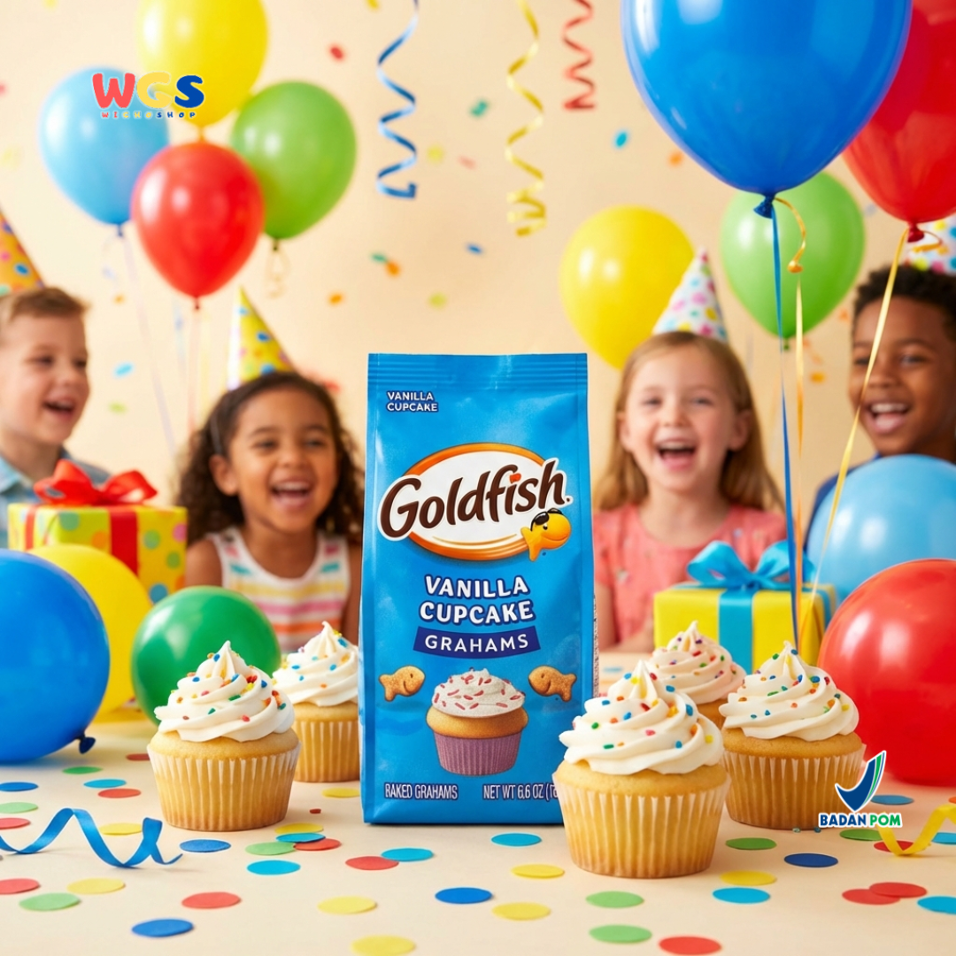 Goldfish Vanilla Cupcake Grahams 187g – Biskuit Graham Panggang Rasa Cupcake Vanila Manis
