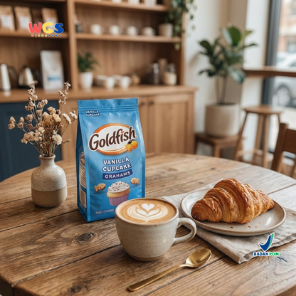 Goldfish Vanilla Cupcake Grahams 187g – Biskuit Graham Panggang Rasa Cupcake Vanila Manis