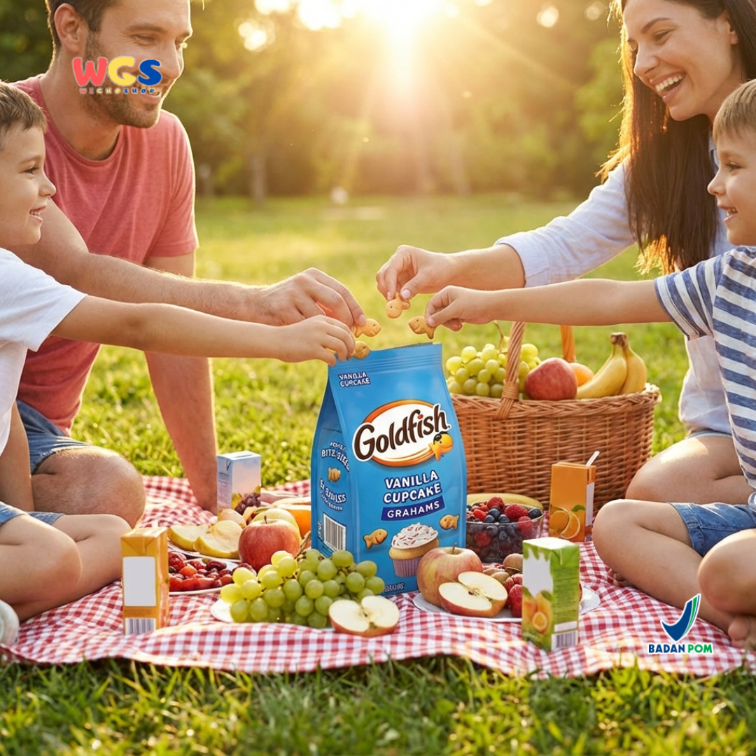 Goldfish Vanilla Cupcake Grahams 187g – Biskuit Graham Panggang Rasa Cupcake Vanila Manis