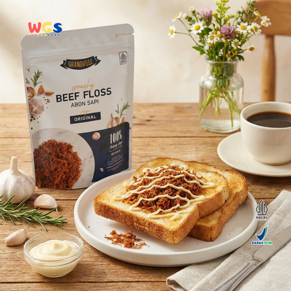 Grandville Abon Sapi Original 90g - Crunchy Beef Floss 100% Daging Sapi No MSG No Preservatives