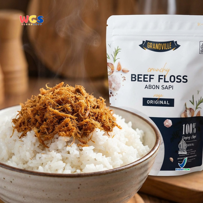 Grandville Abon Sapi Original 90g - Crunchy Beef Floss 100% Daging Sapi No MSG No Preservatives