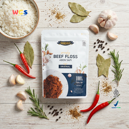 Grandville Abon Sapi Original 90g - Crunchy Beef Floss 100% Daging Sapi No MSG No Preservatives