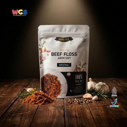 Grandville Abon Sapi Original 90g - Crunchy Beef Floss 100% Daging Sapi No MSG No Preservatives