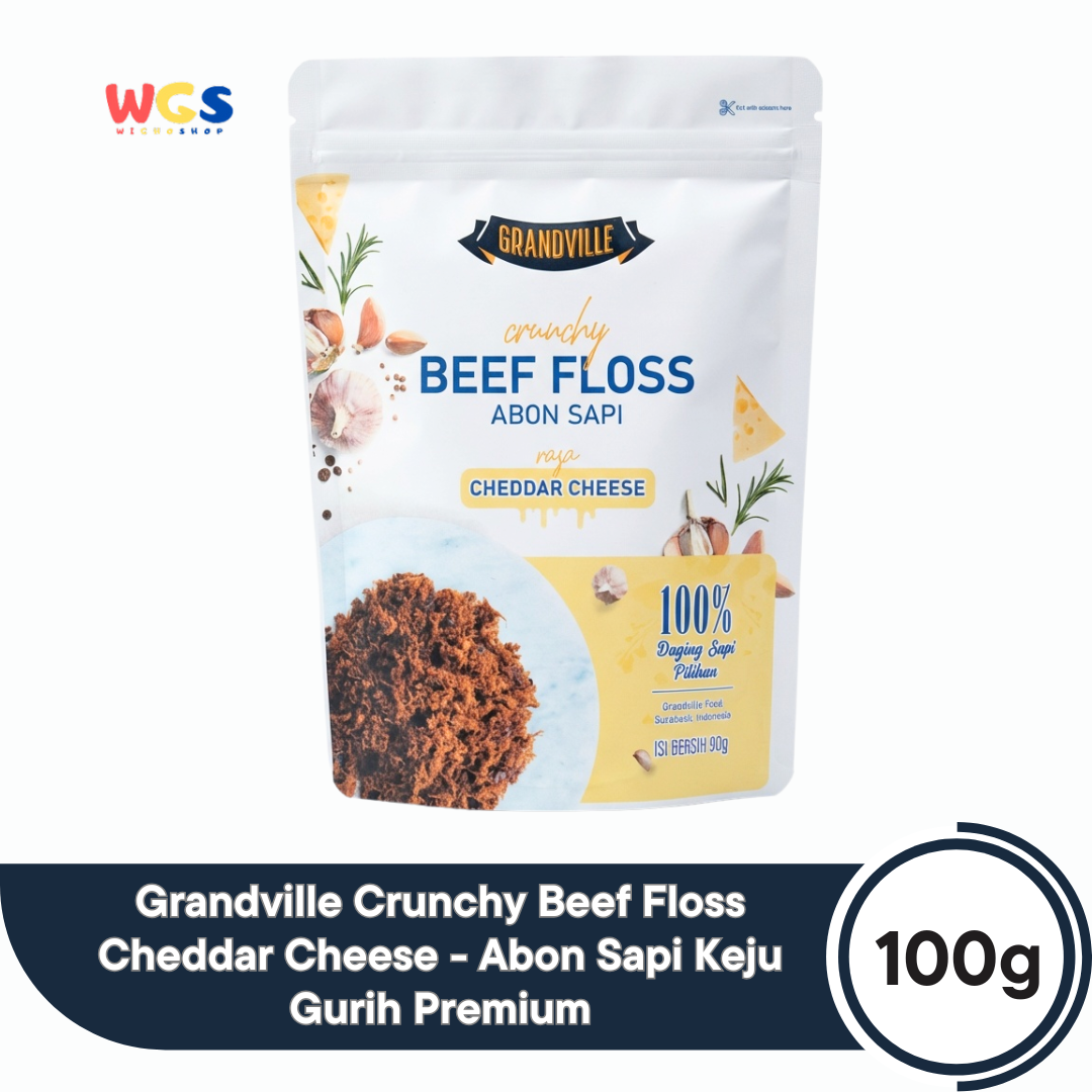 Grandville Crunchy Beef Floss Cheddar Cheese (100g) - Abon Sapi Keju Gurih Premium