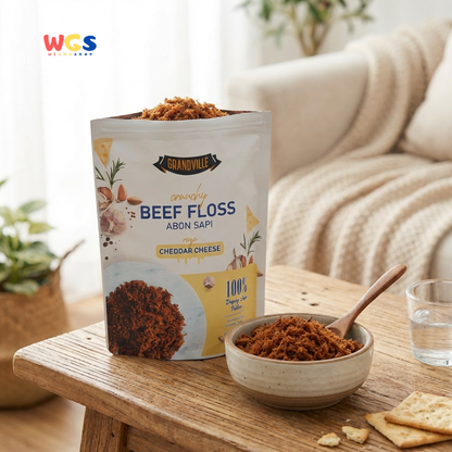Grandville Crunchy Beef Floss Cheddar Cheese (100g) - Abon Sapi Keju Gurih Premium