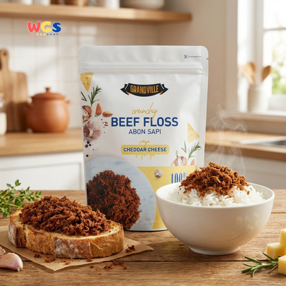 Grandville Crunchy Beef Floss Cheddar Cheese (100g) - Abon Sapi Keju Gurih Premium