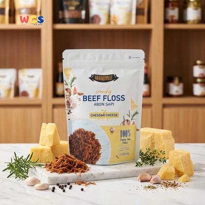 Grandville Crunchy Beef Floss Cheddar Cheese (100g) - Abon Sapi Keju Gurih Premium