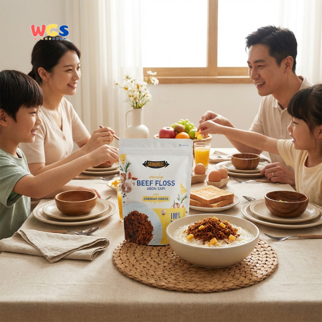 Grandville Crunchy Beef Floss Cheddar Cheese (100g) - Abon Sapi Keju Gurih Premium