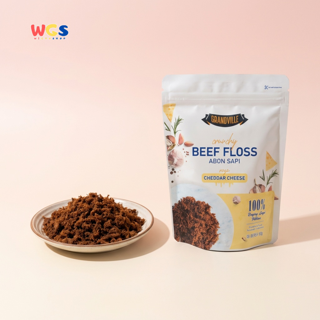 Grandville Crunchy Beef Floss Cheddar Cheese (100g) - Abon Sapi Keju Gurih Premium