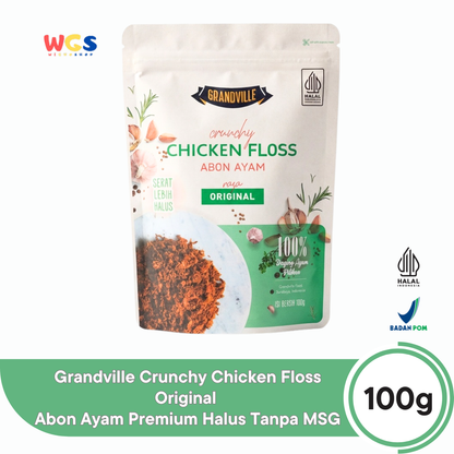 Grandville Crunchy Chicken Floss Original 100g - Abon Ayam Premium Halus Tanpa MSG