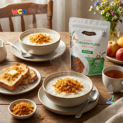 Grandville Crunchy Chicken Floss Original 100g - Abon Ayam Premium Halus Tanpa MSG