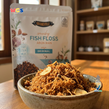 Grandville Crunchy Fish Floss Original 100g - Abon Ikan Premium Halus Tanpa MSG