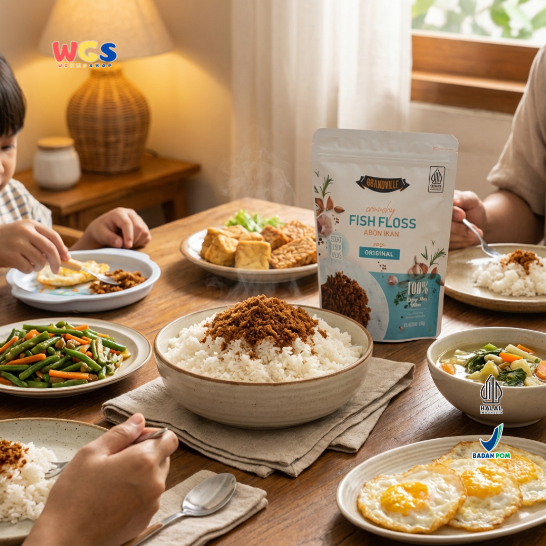 Grandville Crunchy Fish Floss Original 100g - Abon Ikan Premium Halus Tanpa MSG