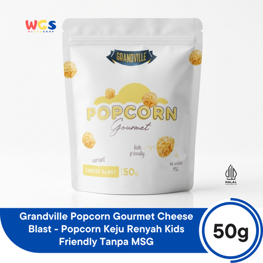 Grandville Popcorn Gourmet Cheese Blast 50g - Popcorn Keju Snack Jagung Renyah
