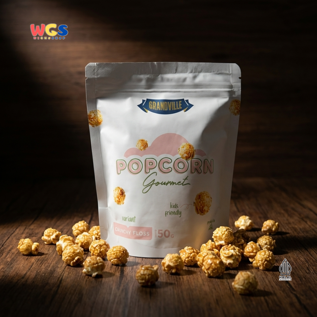 Grandville Popcorn Gourmet Crunchy Floss 50g - Popcorn Manis Snack Jagung Premium