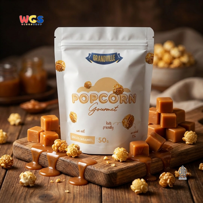Grandville Popcorn Gourmet Dulce Caramel 50g - Popcorn Karamel Snack Jagung Renyah