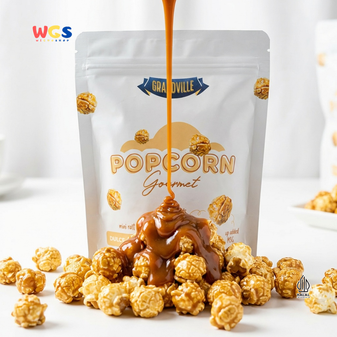 Grandville Popcorn Gourmet Dulce Caramel 50g - Popcorn Karamel Snack Jagung Renyah