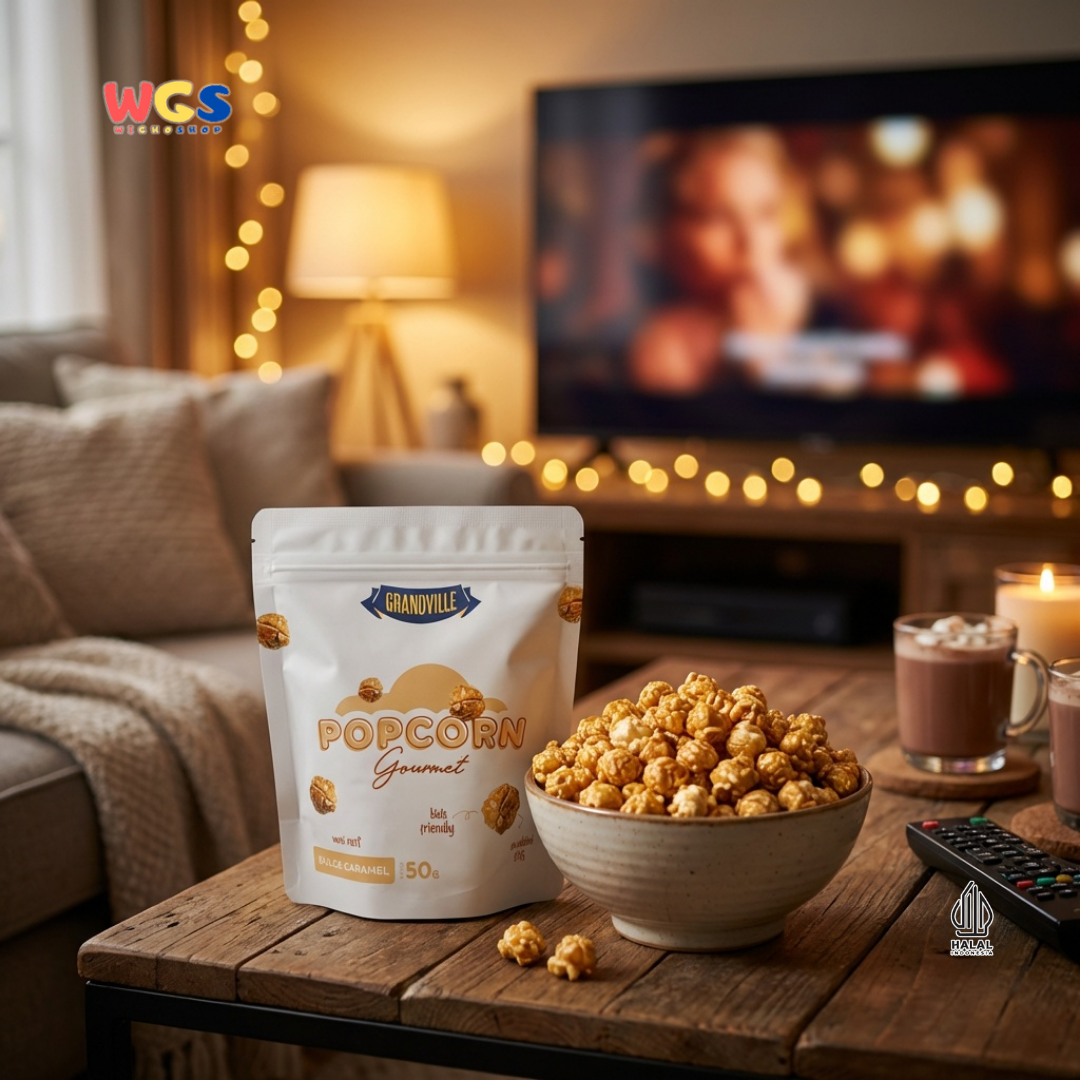 Grandville Popcorn Gourmet Dulce Caramel 50g - Popcorn Karamel Snack Jagung Renyah