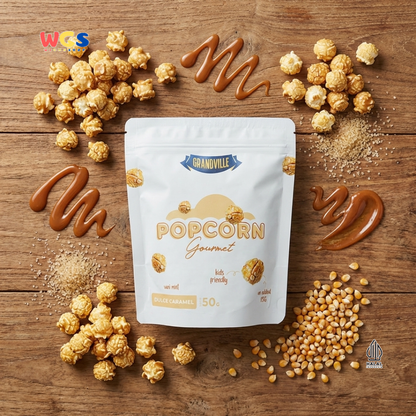 Grandville Popcorn Gourmet Dulce Caramel 50g - Popcorn Karamel Snack Jagung Renyah