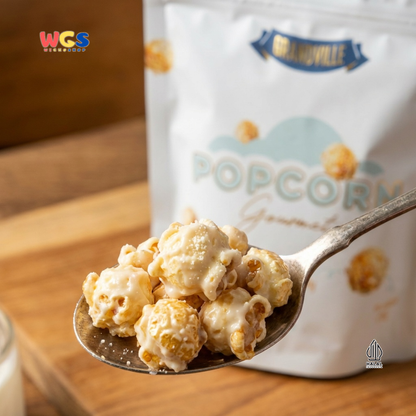 Grandville Popcorn Gourmet Hokkaido Milk 50g - Popcorn Susu Creamy Snack Kids Friendly No MSG