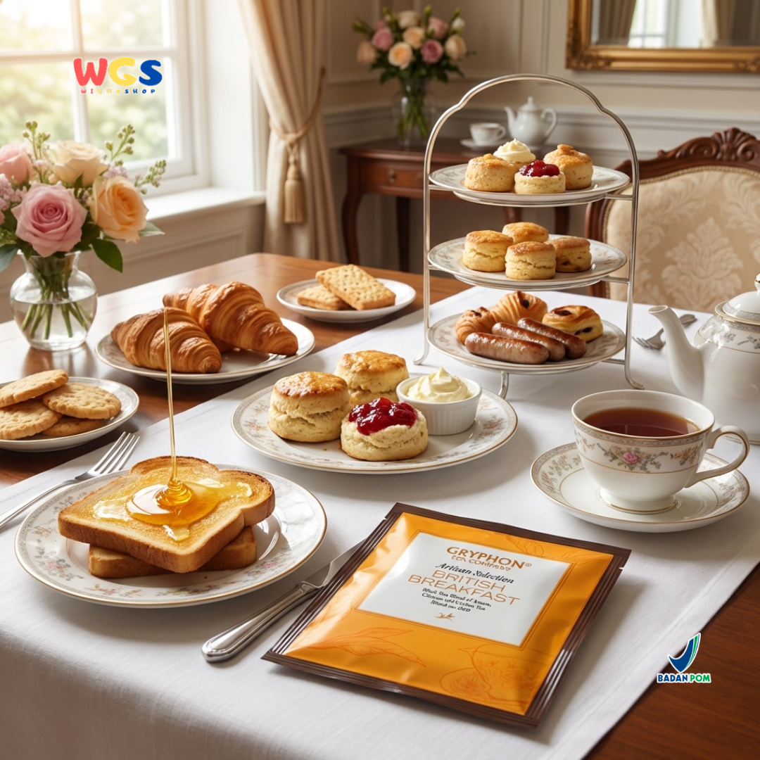 Gryphon British Breakfast Artisan Selection - Teh Hitam Assam, Ceylon & Chinese Tea Blend