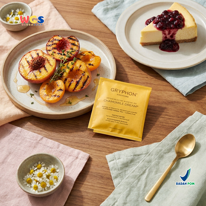 Gryphon Chamomile Dream Artisan Herbal Tea 2,5g (1 Sachet) – Teh Herbal Chamomile Caffeine Free