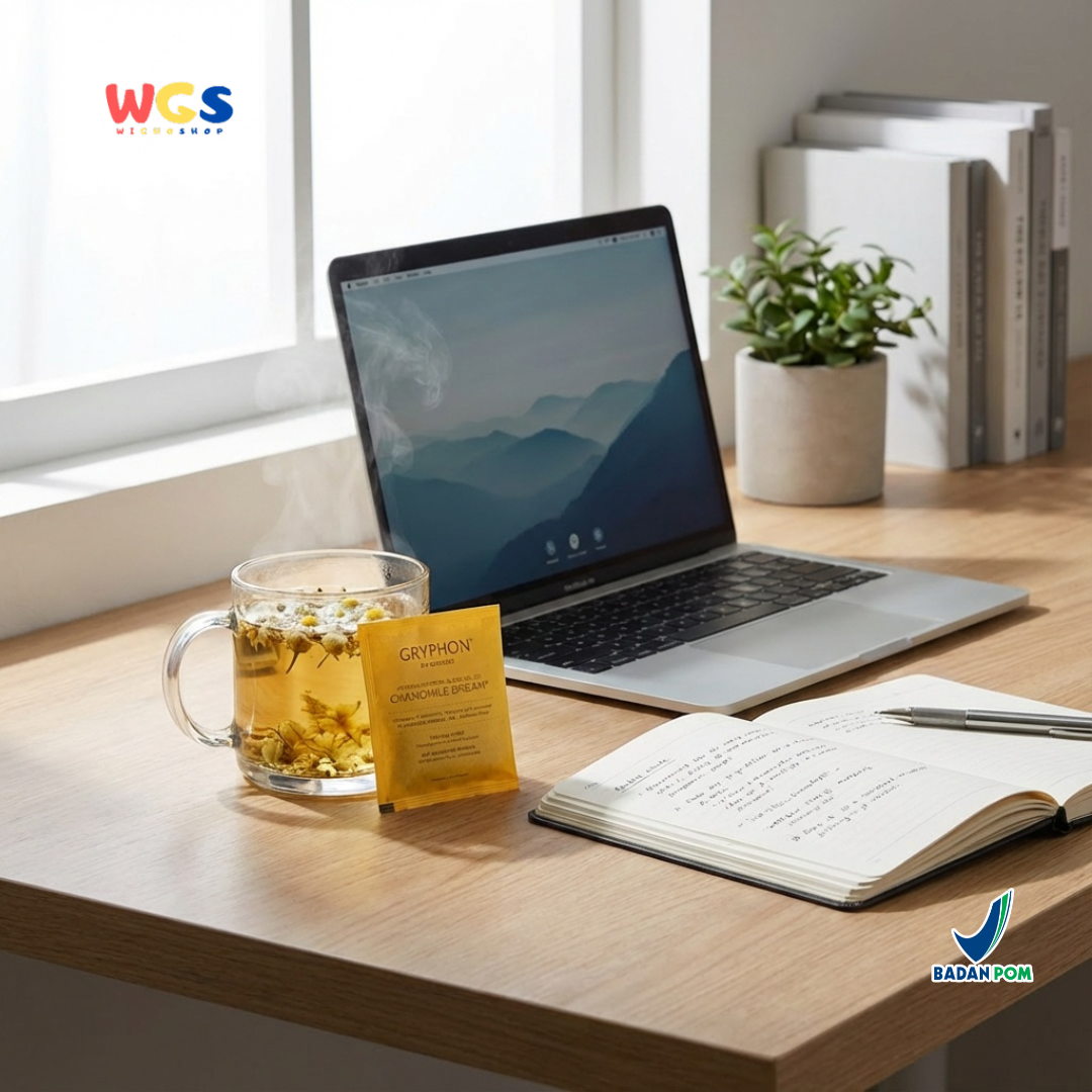 Gryphon Chamomile Dream Artisan Herbal Tea 2,5g (1 Sachet) – Teh Herbal Chamomile Caffeine Free