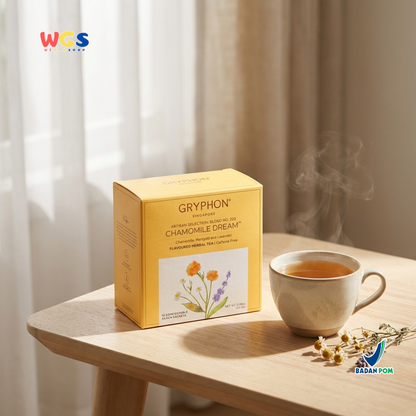 Gryphon Chamomile Dream Herbal Tea 25g (10 Sachet) – Teh Herbal Chamomile Caffeine Free