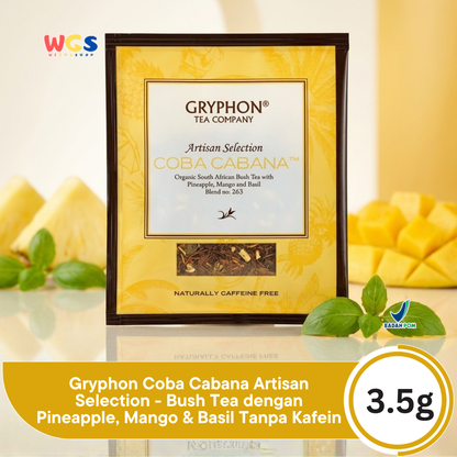 Gryphon Coba Cabana Artisan Selection - Bush Tea dengan Pineapple, Mango & Basil Tanpa Kafein