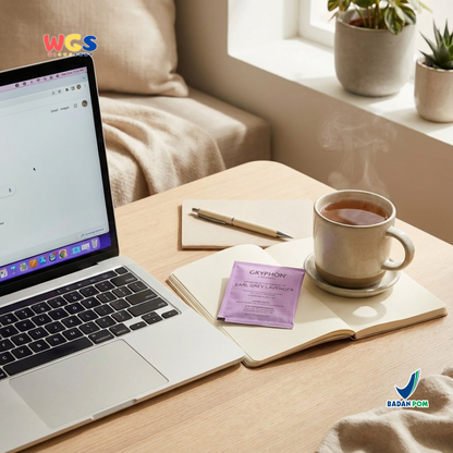 Gryphon Earl Grey Lavender Artisan Black Tea 2,5g (1 Sachet) – Teh Hitam Bergamot & Lavender