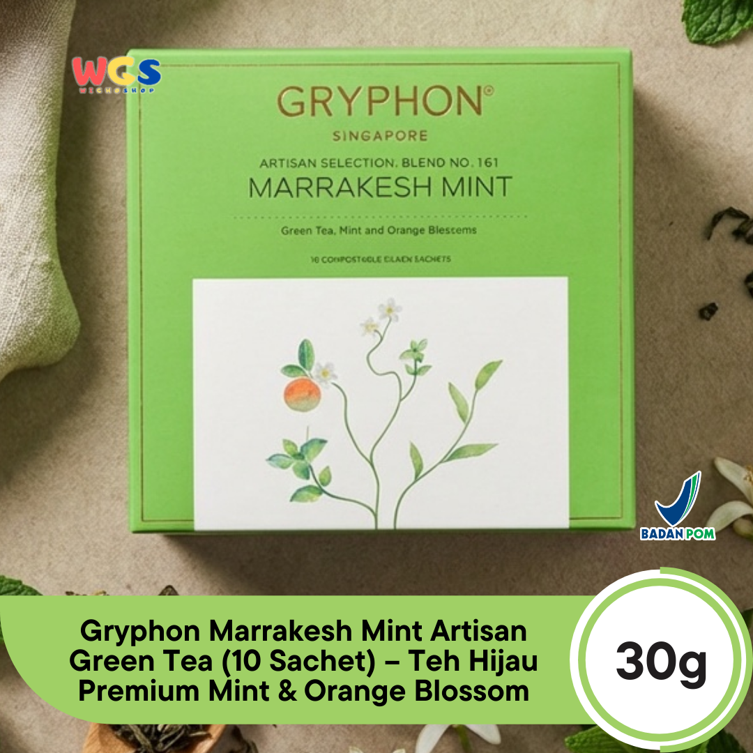 Gryphon Marrakesh Mint Artisan Green Tea 30g – Teh Hijau Premium dengan Mint & Orange Blossom