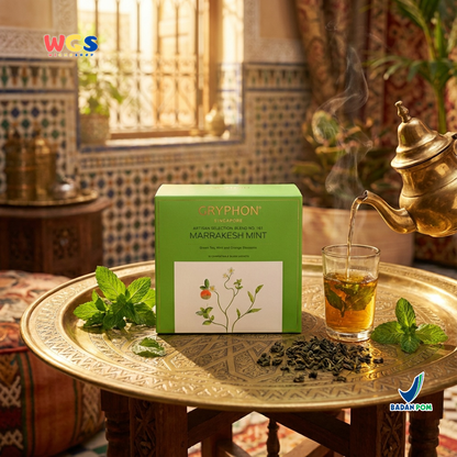 Gryphon Marrakesh Mint Artisan Green Tea 30g – Teh Hijau Premium dengan Mint & Orange Blossom