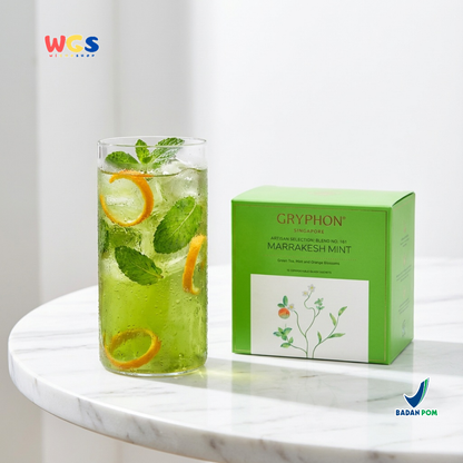 Gryphon Marrakesh Mint Artisan Green Tea 30g – Teh Hijau Premium dengan Mint & Orange Blossom