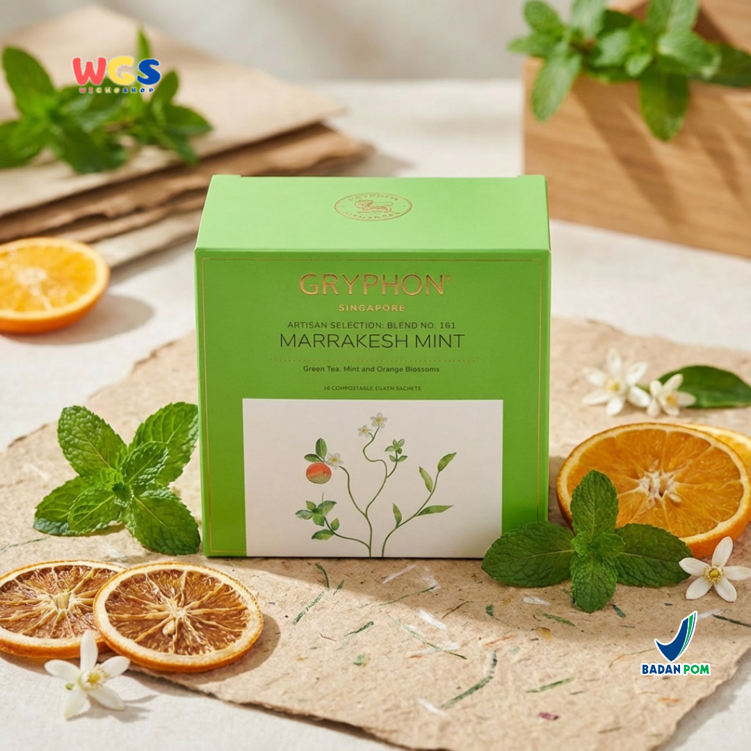 Gryphon Marrakesh Mint Artisan Green Tea 30g – Teh Hijau Premium dengan Mint & Orange Blossom