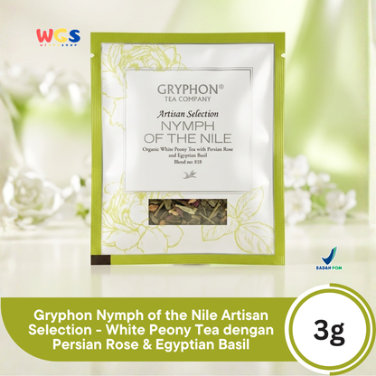 Gryphon Nymph of The Nile White Tea Artisan Selection 3gr Per Sachet – Premium Rose Basil White Tea
