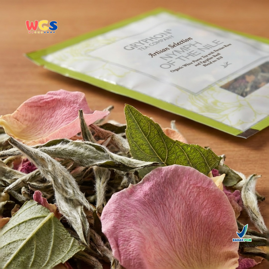 Gryphon Nymph of The Nile White Tea Artisan Selection 3gr Per Sachet – Premium Rose Basil White Tea