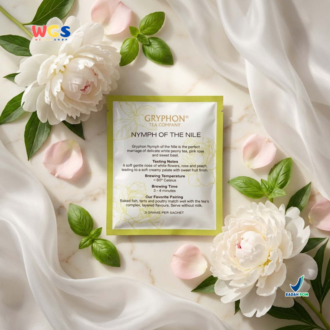 Gryphon Nymph of The Nile White Tea Artisan Selection 3gr Per Sachet – Premium Rose Basil White Tea