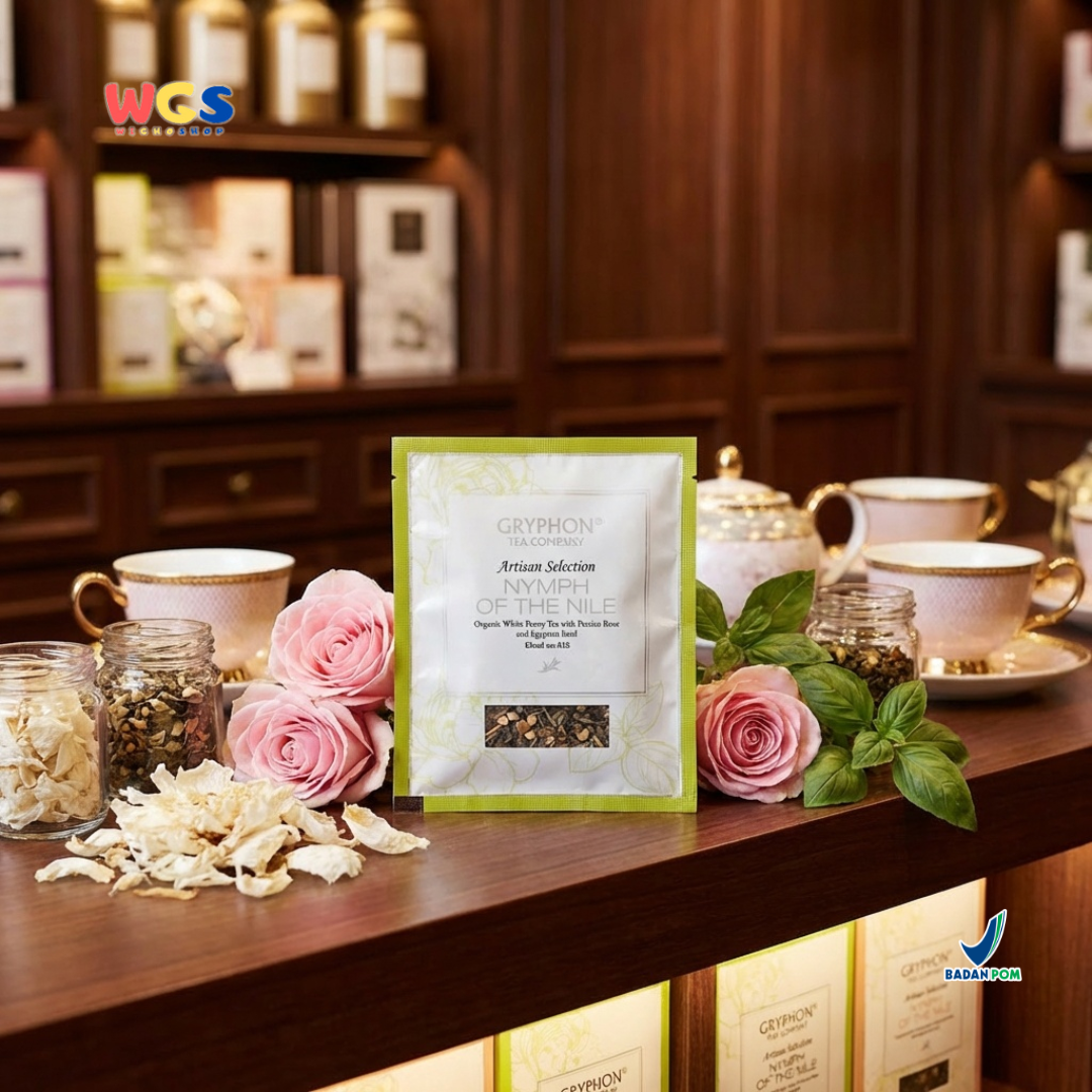 Gryphon Nymph of The Nile White Tea Artisan Selection 3gr Per Sachet – Premium Rose Basil White Tea