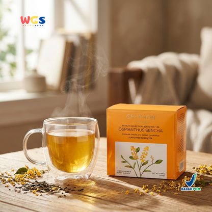 Gryphon Osmanthus Sencha Artisan Green Tea 25g (10 Sachet) - Teh Hijau Premium Bunga Osmanthus